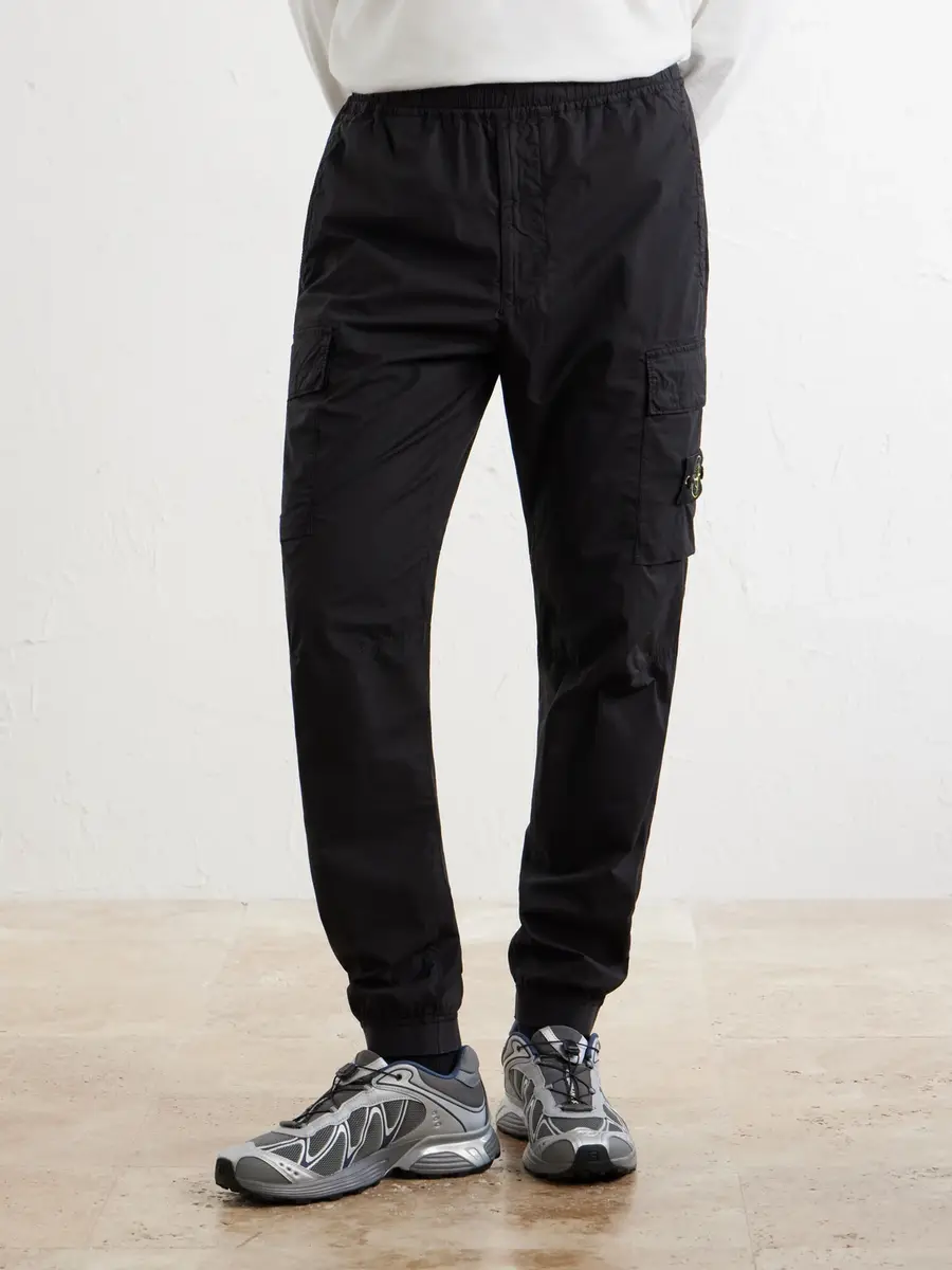Stone Island Tapered Stretch Cotton-Blend Cargo Trousers - Men | Thumbnail 3
