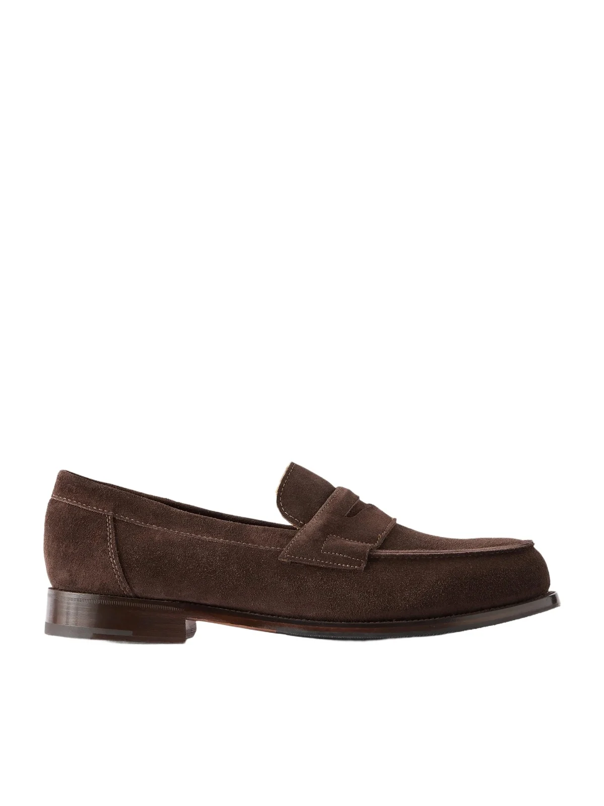 Epsom Suede Penny Loafers - Men