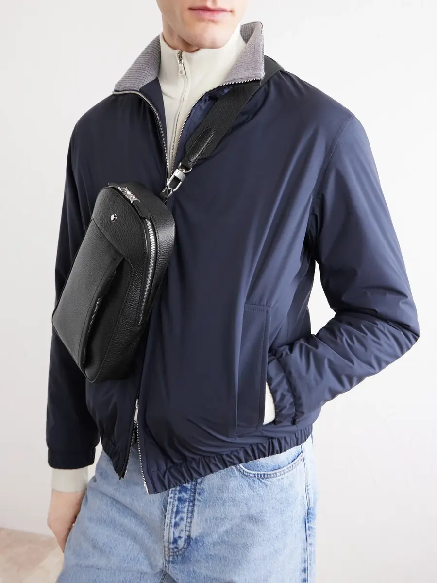 Montblanc Companion Logo-Appliquéd Full-Grain Leather Messenger Bag - Men | Thumbnail 2
