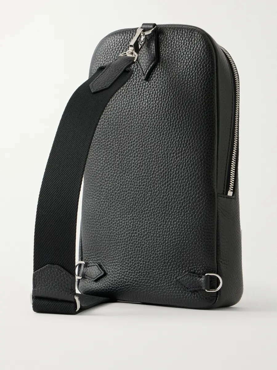 Montblanc Companion Logo-Appliquéd Full-Grain Leather Messenger Bag - Men | Thumbnail 4
