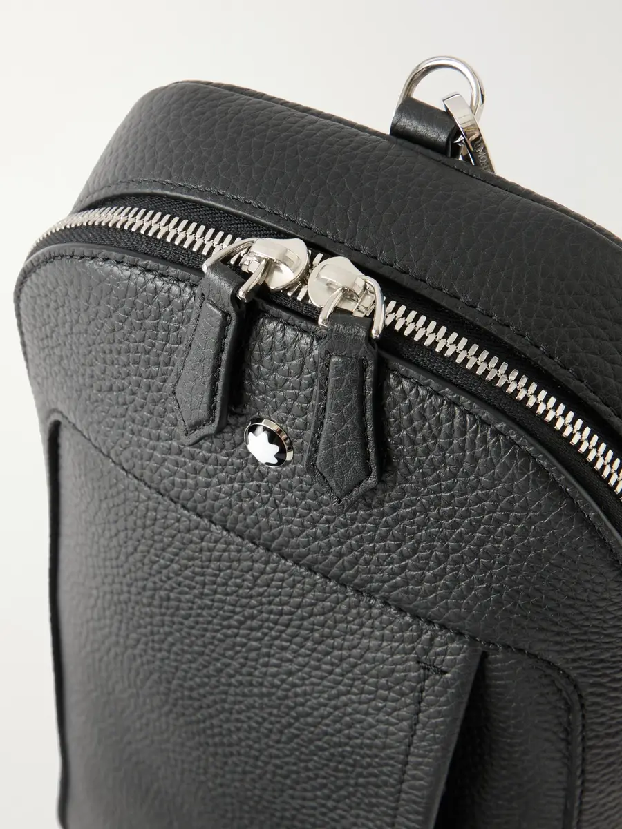 Montblanc Companion Logo-Appliquéd Full-Grain Leather Messenger Bag - Men | Thumbnail 5