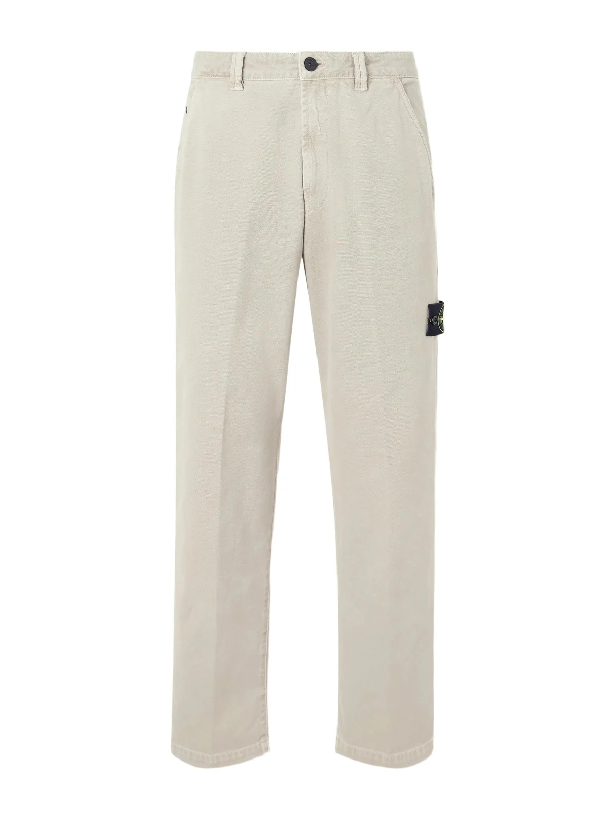 Stone Island Straight-Leg Garment-Dyed Cotton Trousers - Men