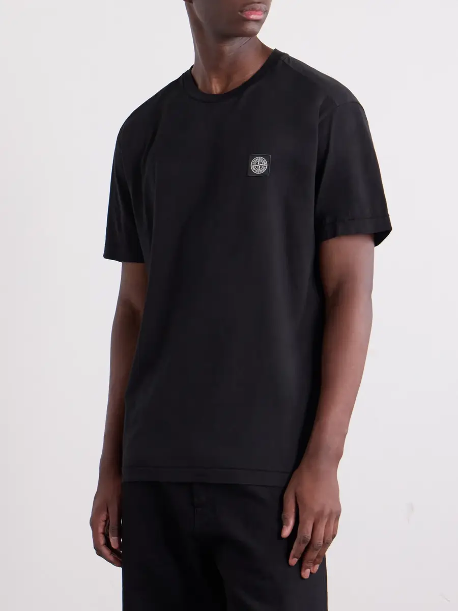 Stone Island Logo-Appliquéd Cotton-Jersey T-Shirt - Men | Thumbnail 3 Stone Island Logo-Appliquéd Cotton-Jersey T-Shirt - Men | Thumbnail 3