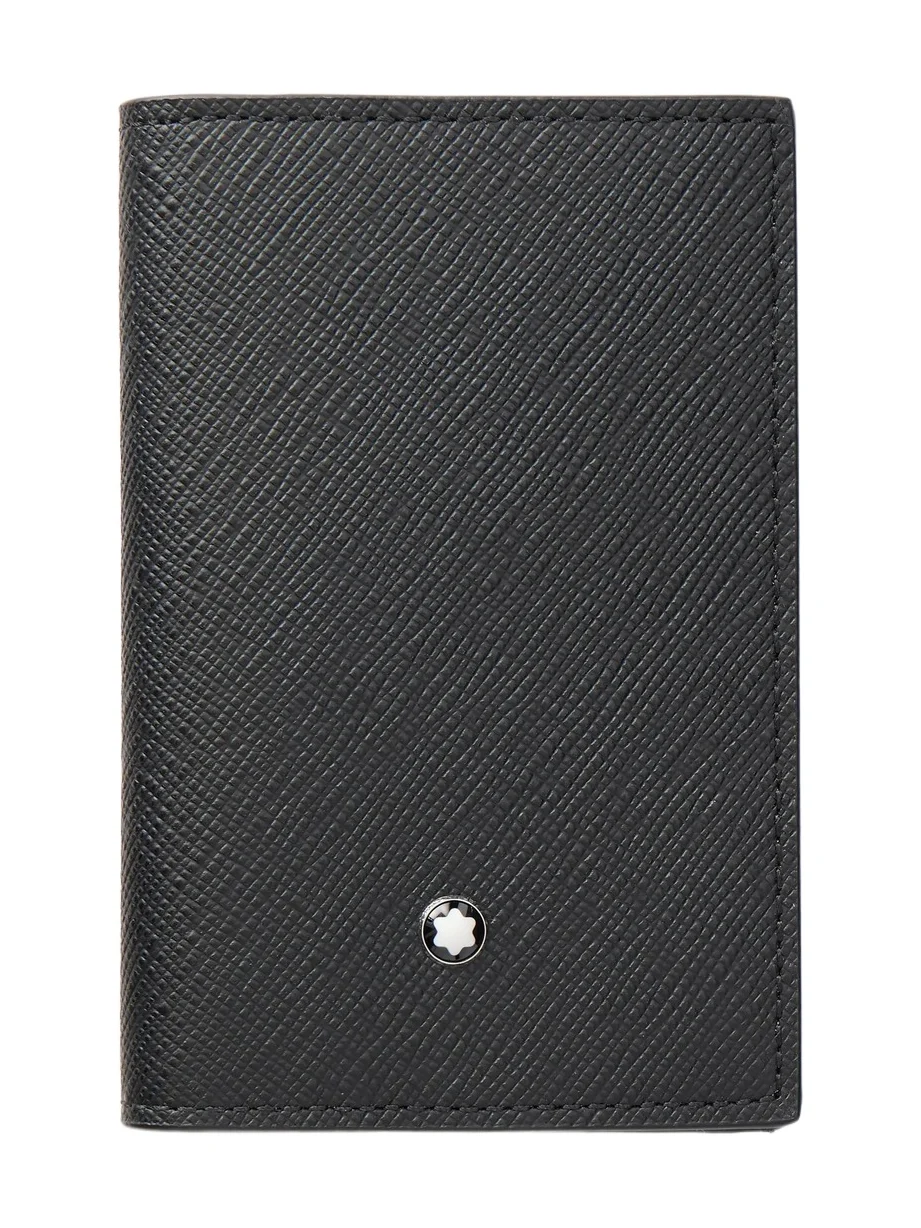 Cross-Grain Leather Cardholder - Men