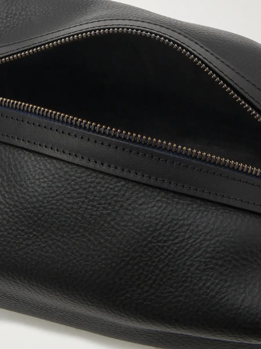 Bleu de Chauffe Zazou Full-Grain Leather Wash Bag - Men | Thumbnail 4 Bleu de Chauffe Zazou Full-Grain Leather Wash Bag - Men | Thumbnail 4