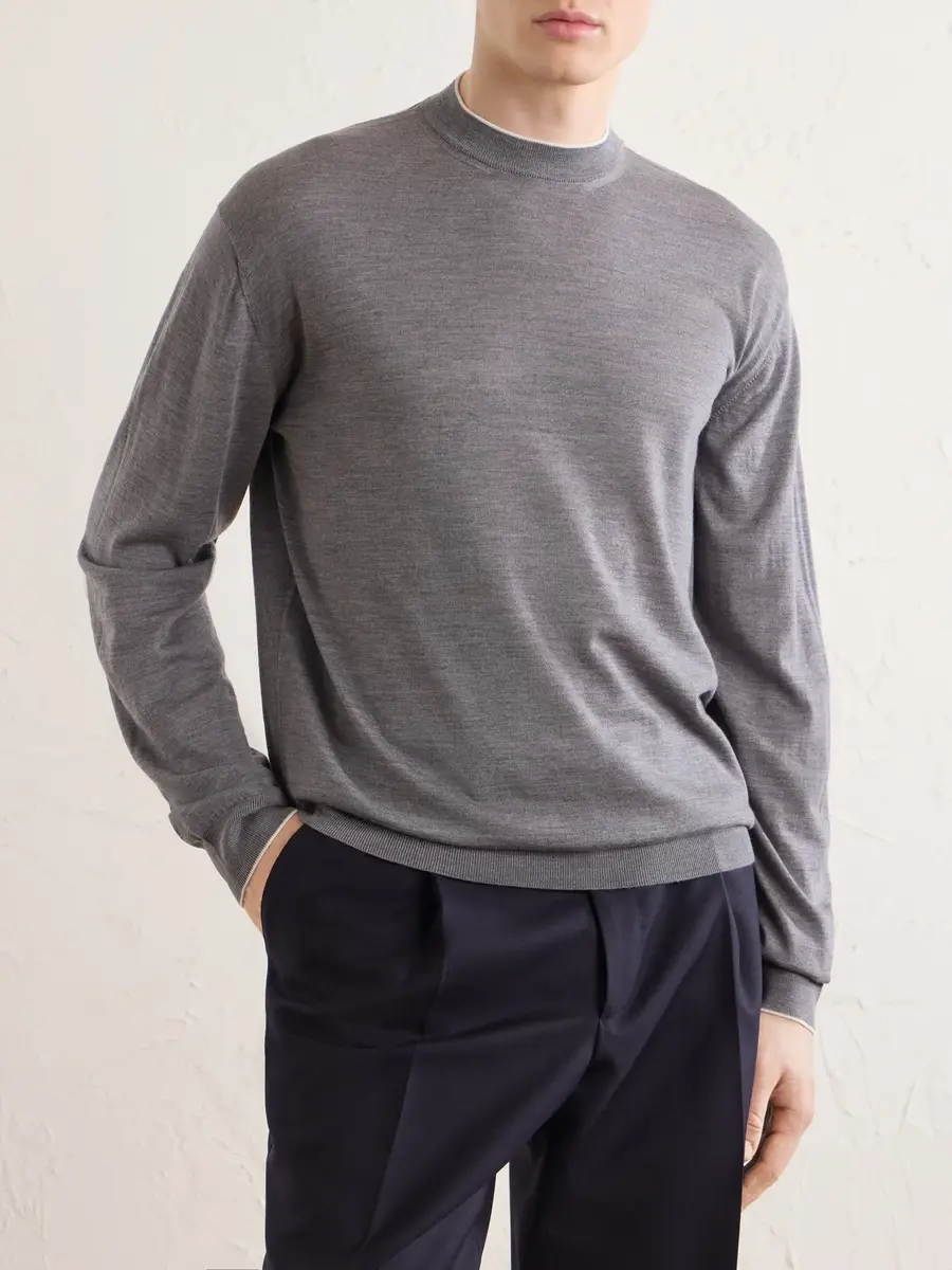 Kiton Merino Wool Sweater - Men | Thumbnail 3 Kiton Merino Wool Sweater - Men | Thumbnail 3