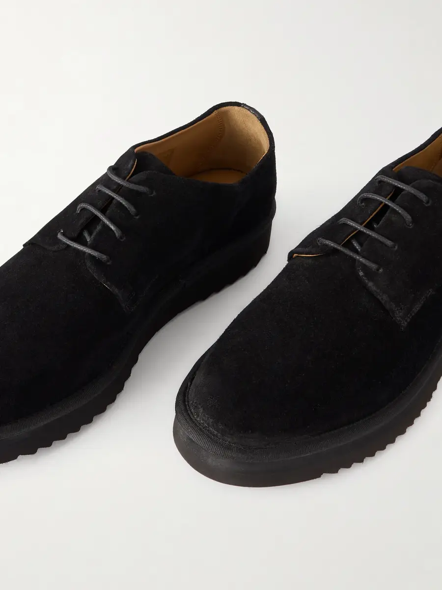 Grenson Byron Webbing-Trimmed Suede Derby Shoes - Men | Thumbnail 5