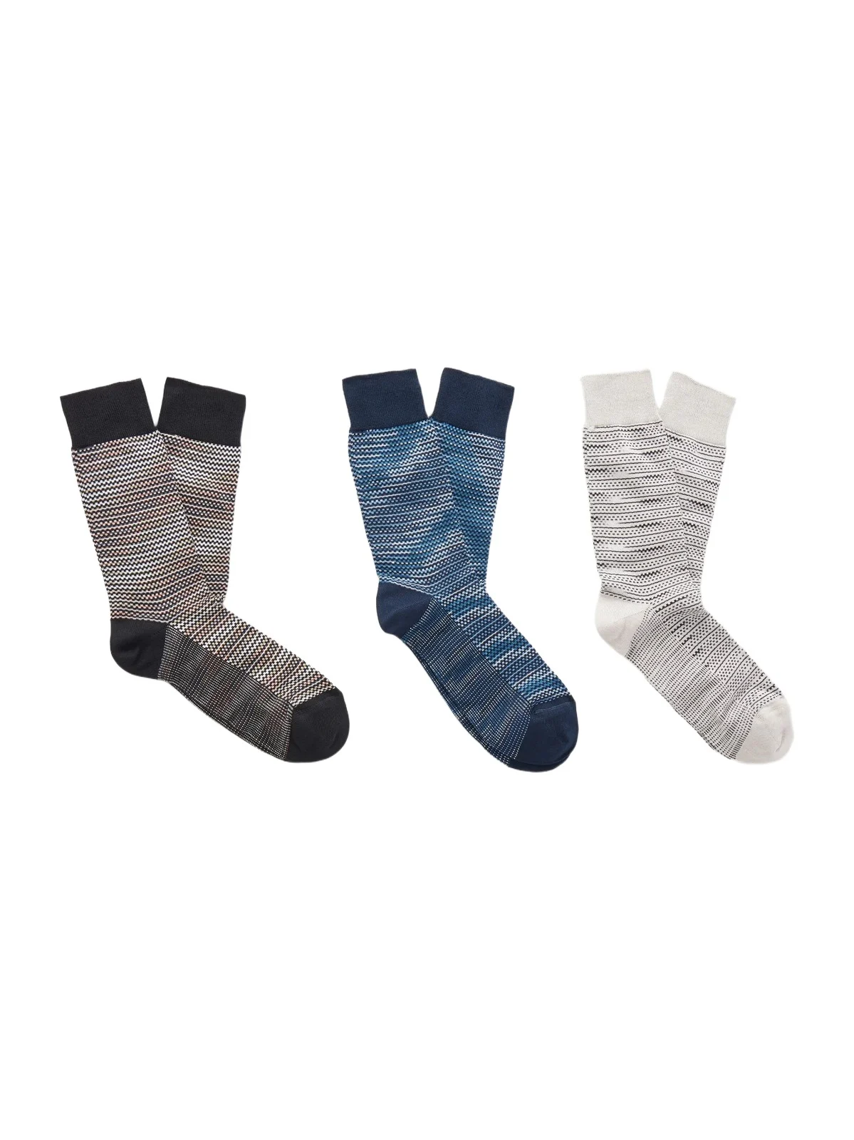 Three-Pack Cotton-Blend Socks - Men Three-Pack Cotton-Blend Socks - Men