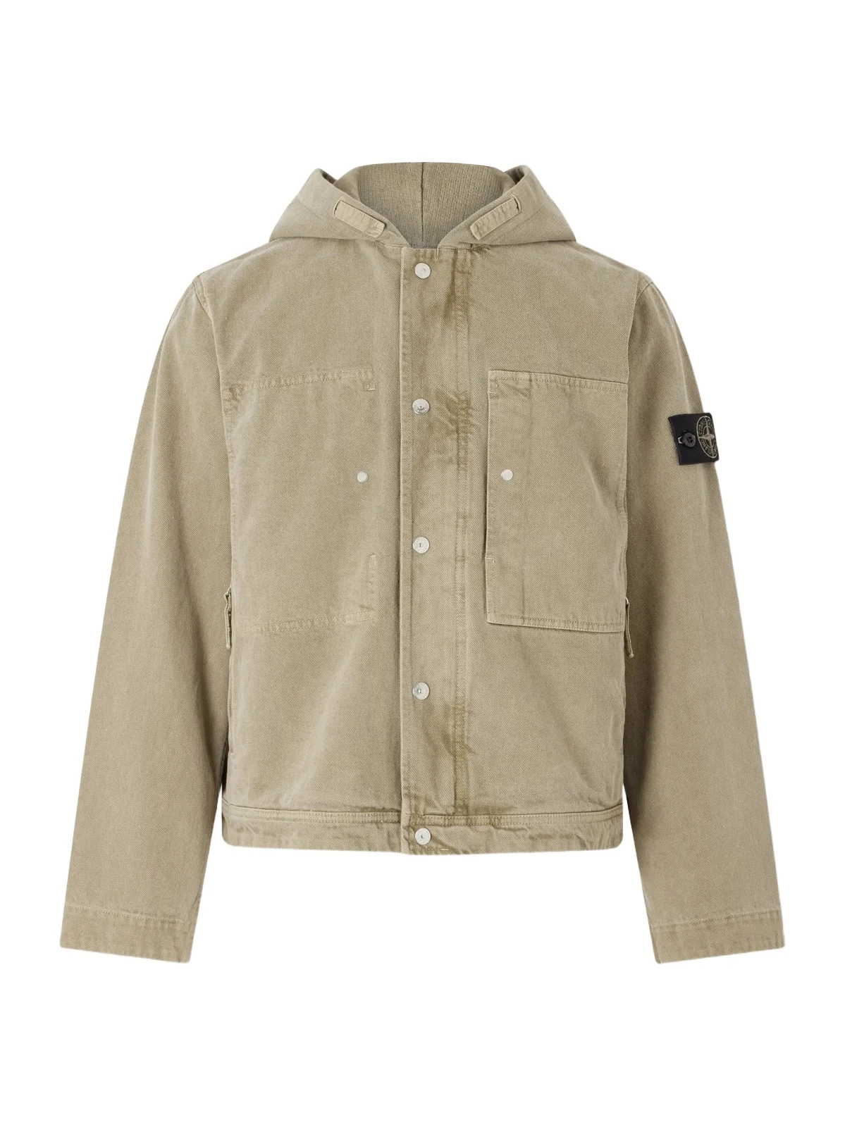 Hooded Mineral Dyed Cotton-Gabardine Jacket - Men Hooded Mineral Dyed Cotton-Gabardine Jacket - Men