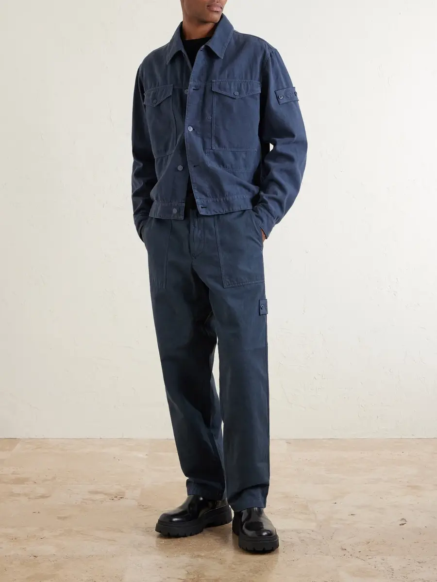 Stone Island GHOST Straight-Leg Cotton and Linen-Blend Trousers - Men | Thumbnail 2 Stone Island GHOST Straight-Leg Cotton and Linen-Blend Trousers - Men | Thumbnail 2