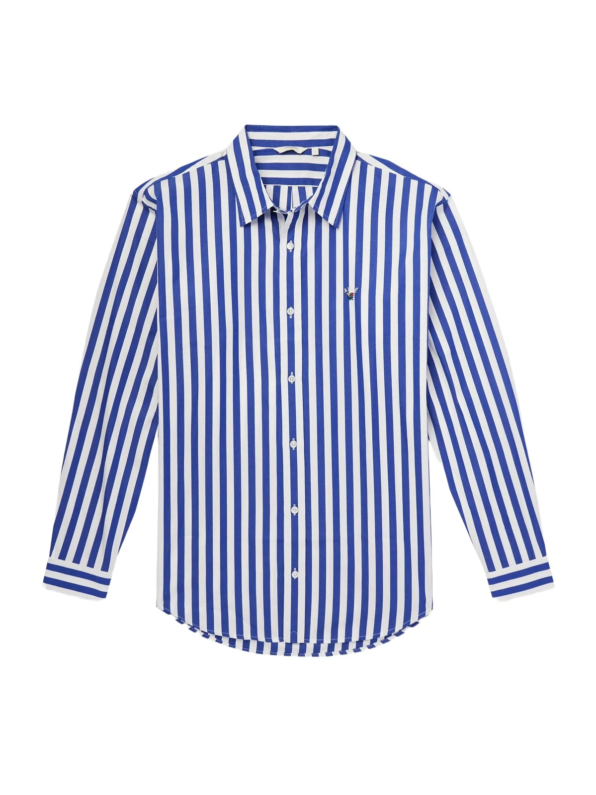 Oversized Logo-Embroidered Striped Cotton Shirt - Men Oversized Logo-Embroidered Striped Cotton Shirt - Men