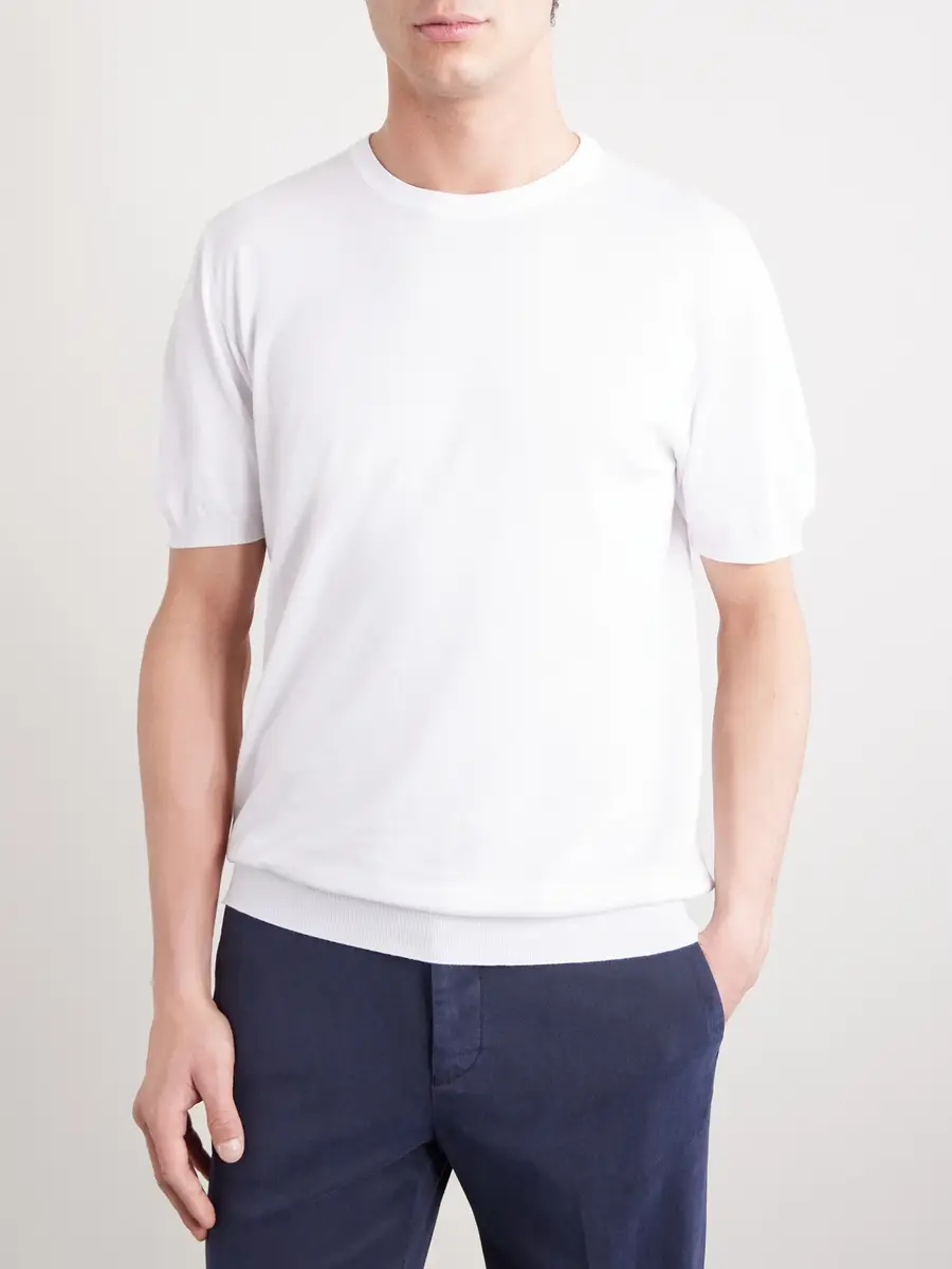 Kiton Knitted Cotton T-Shirt - Men | Thumbnail 3 Kiton Knitted Cotton T-Shirt - Men | Thumbnail 3