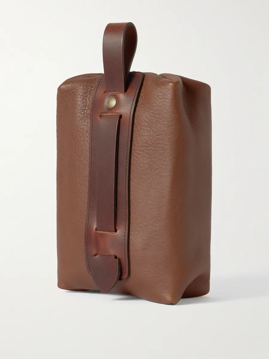Bleu de Chauffe Zazou Full-Grain Leather Wash Bag - Men | Thumbnail 2 Bleu de Chauffe Zazou Full-Grain Leather Wash Bag - Men | Thumbnail 2