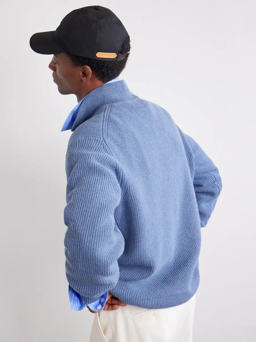 JW Anderson Logo-Embroidered Corduroy-Trimmed Waxed Cotton Baseball Cap - Men | Thumbnail 3