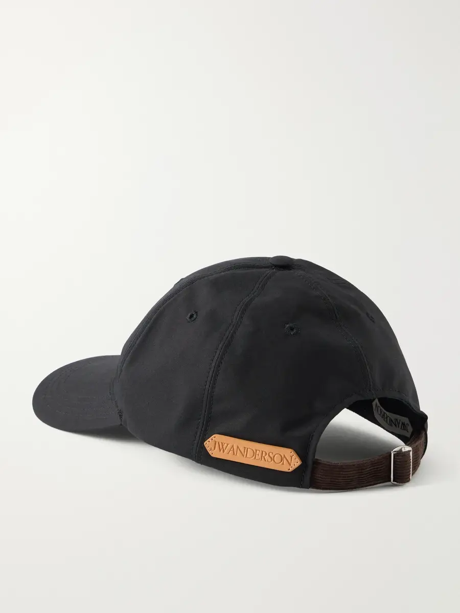 JW Anderson Logo-Embroidered Corduroy-Trimmed Waxed Cotton Baseball Cap - Men | Thumbnail 4