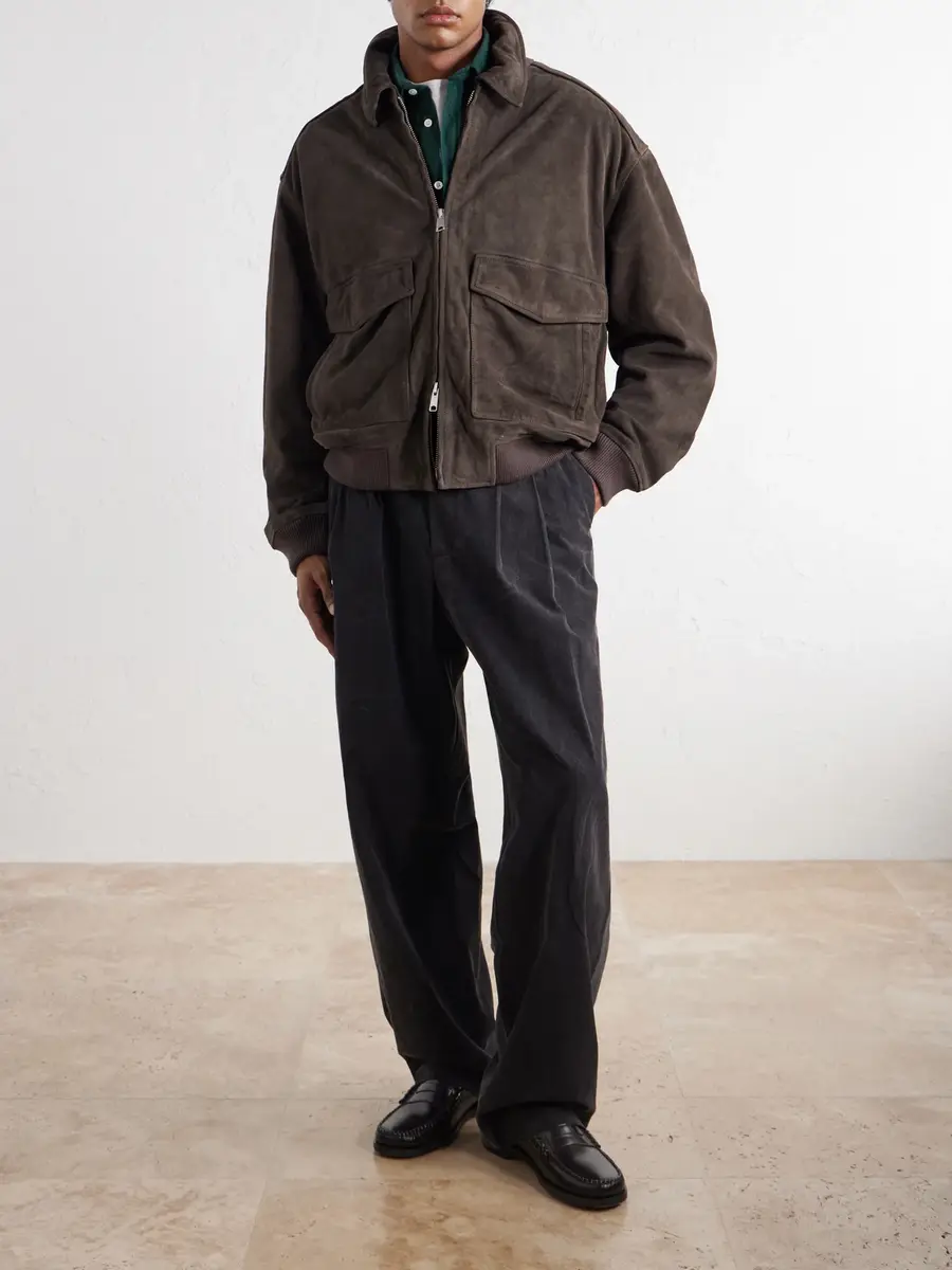 AGOLDE Emil Suede Bomber Jacket - Men | Thumbnail 2