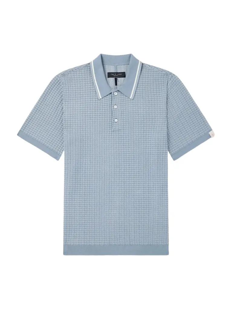 rag & bone Harvey Ribbed Cotton-Blend Polo Shirt - Men