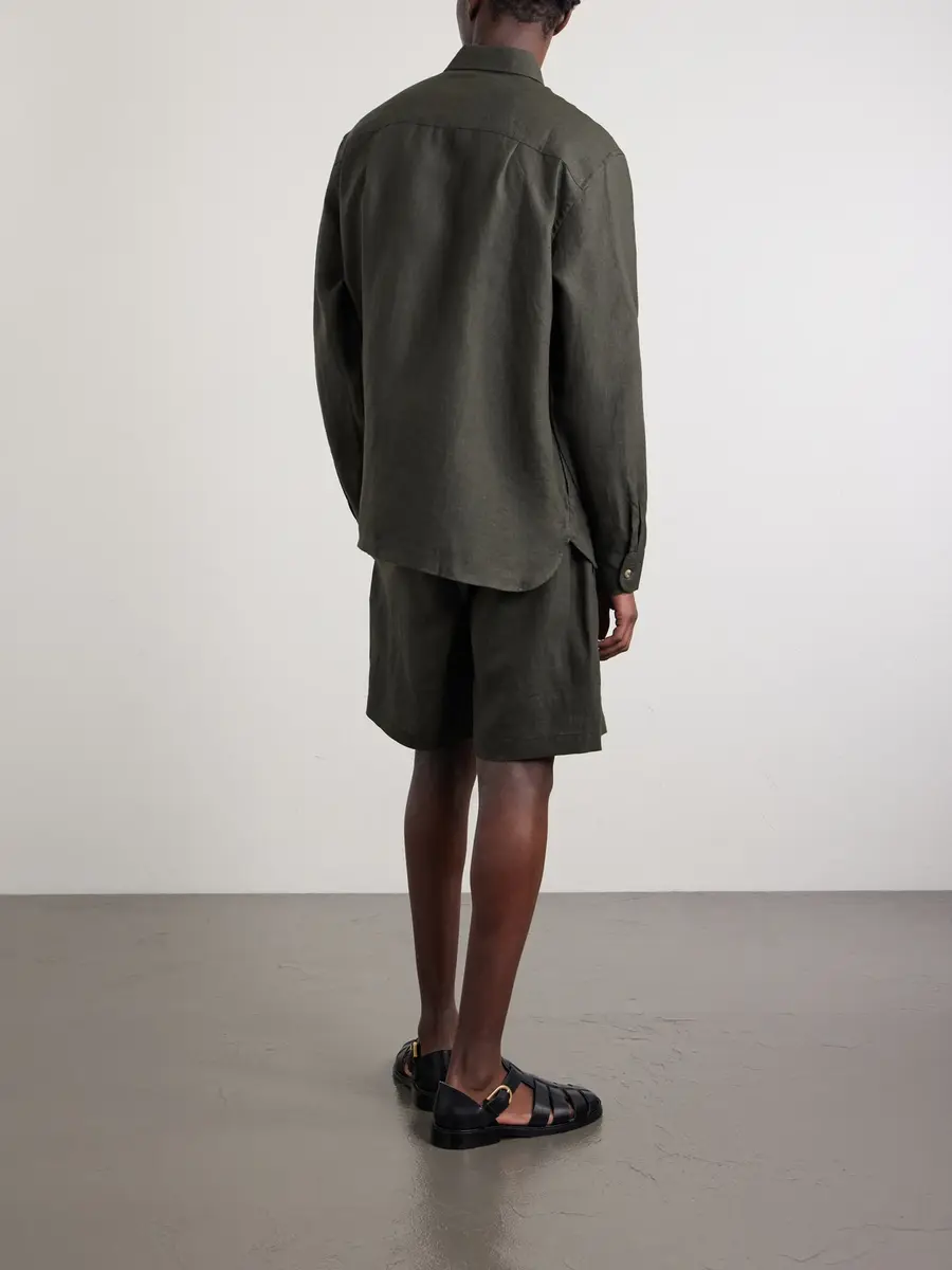 De Bonne Facture Traveler Straight-Leg Linen Shorts - Men | Thumbnail 4