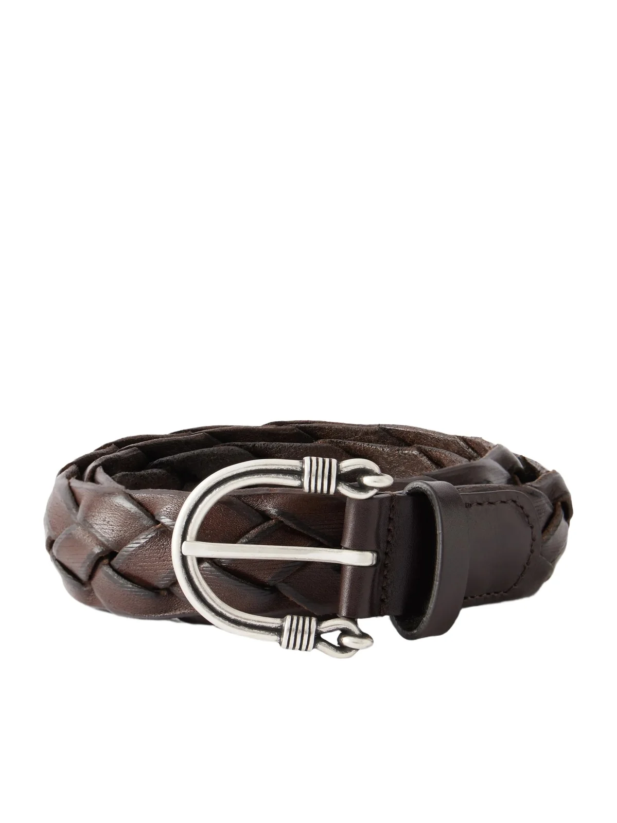 3cm Woven Leather Belt - Men 3cm Woven Leather Belt - Men