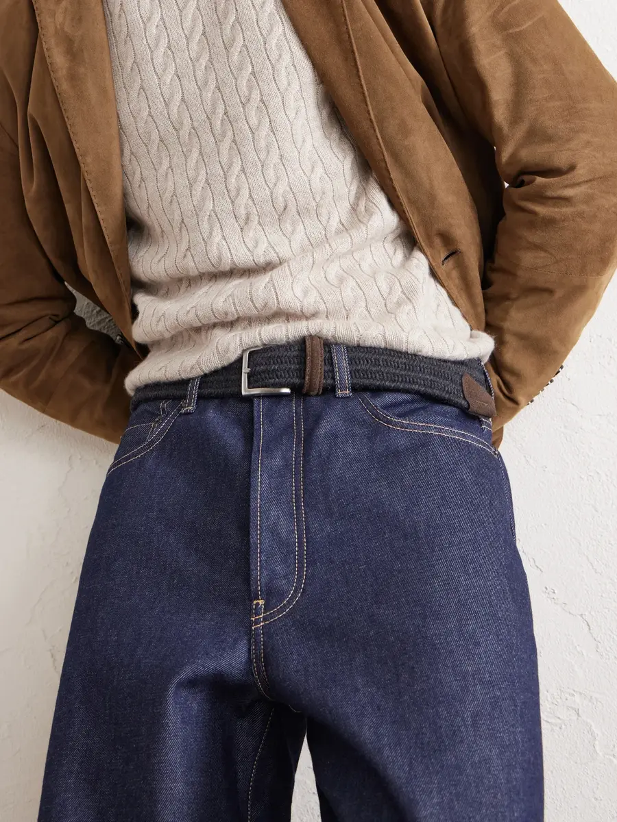 Anderson's 2cm Suede-Trimmed Braided Belt - Men | Thumbnail 2 Anderson's 2cm Suede-Trimmed Braided Belt - Men | Thumbnail 2