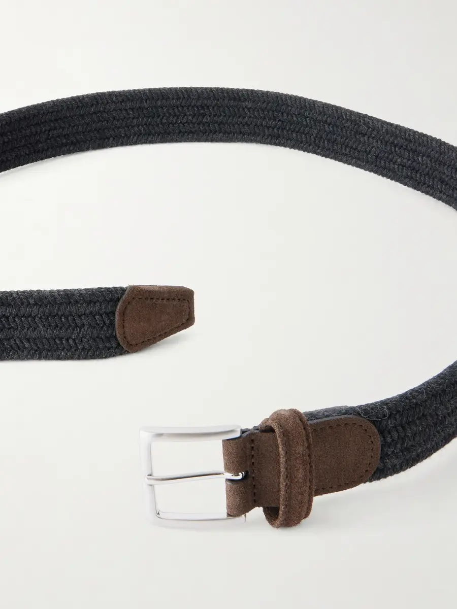 Anderson's 2cm Suede-Trimmed Braided Belt - Men | Thumbnail 3 Anderson's 2cm Suede-Trimmed Braided Belt - Men | Thumbnail 3