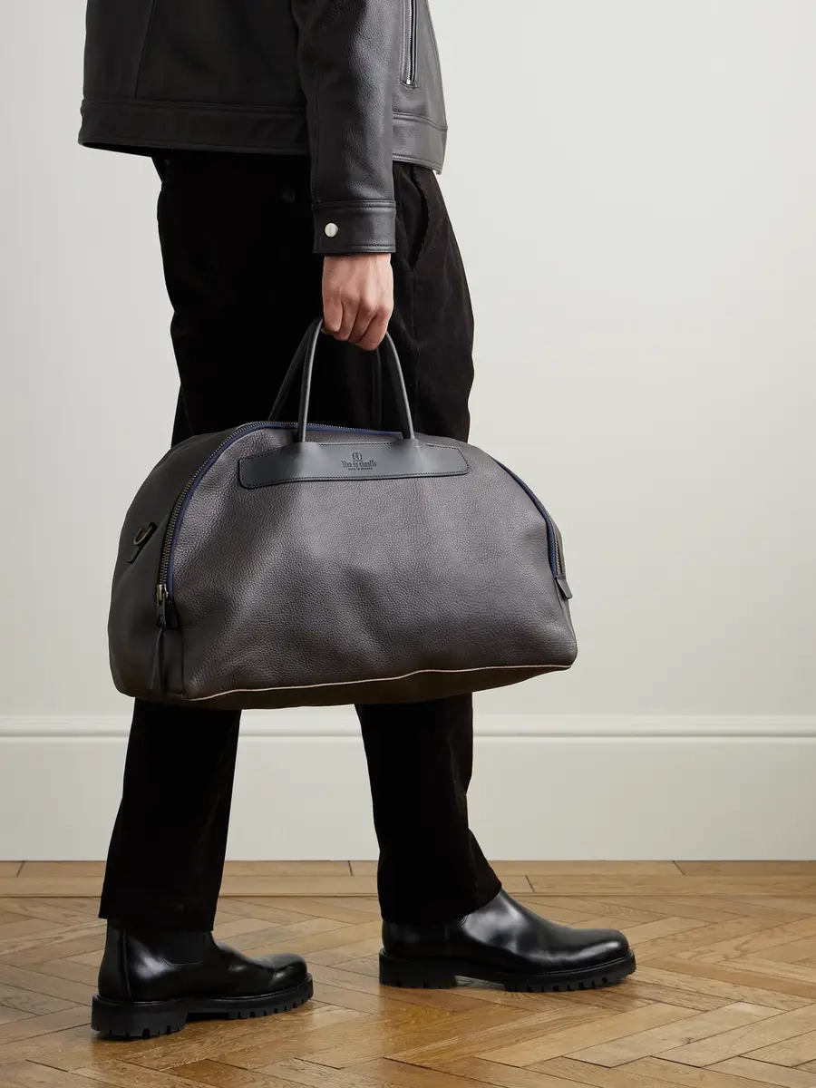 Bleu de Chauffe Bowling Full-Grain Leather Weekend Bag - Men | Thumbnail 2 Bleu de Chauffe Bowling Full-Grain Leather Weekend Bag - Men | Thumbnail 2