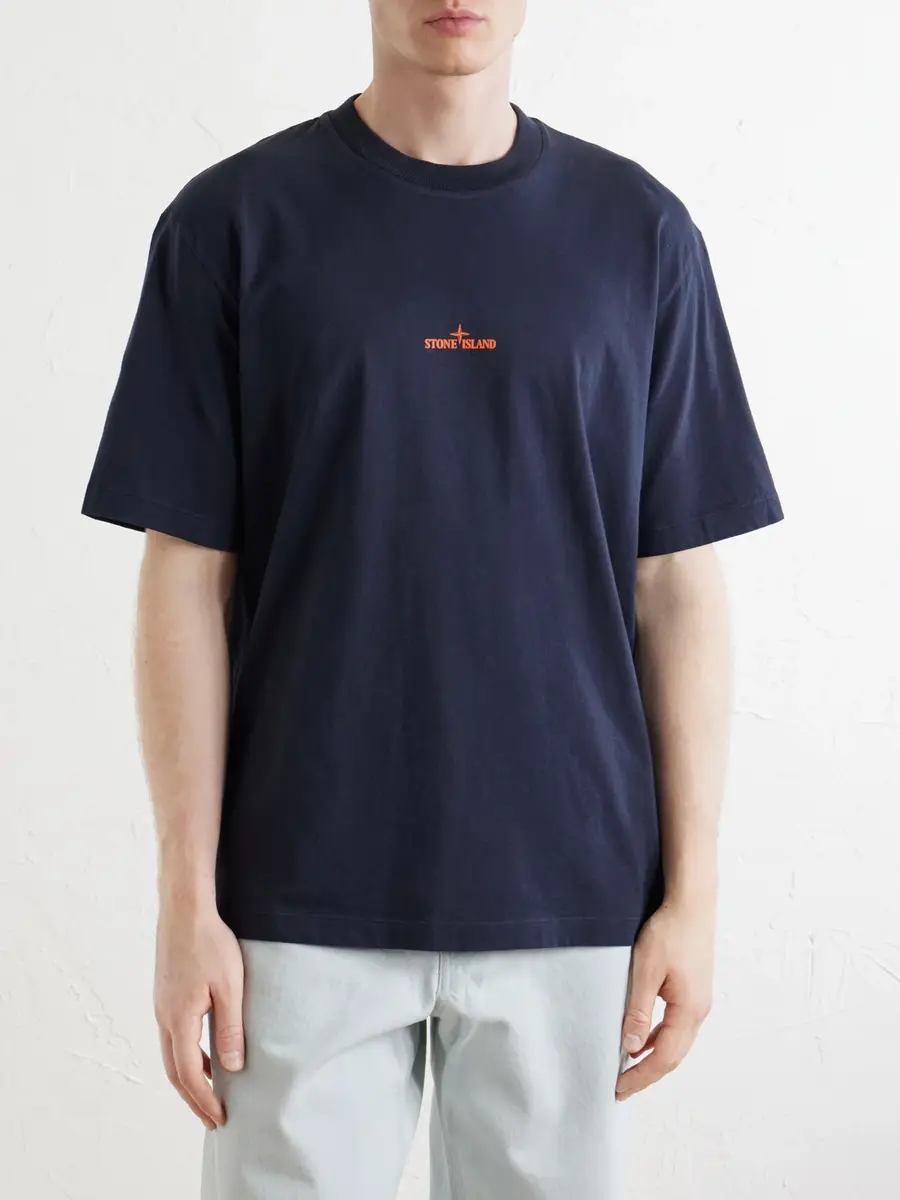 Stone Island Logo-Print Cotton-Jersey T-Shirt - Men | Thumbnail 3 Stone Island Logo-Print Cotton-Jersey T-Shirt - Men | Thumbnail 3