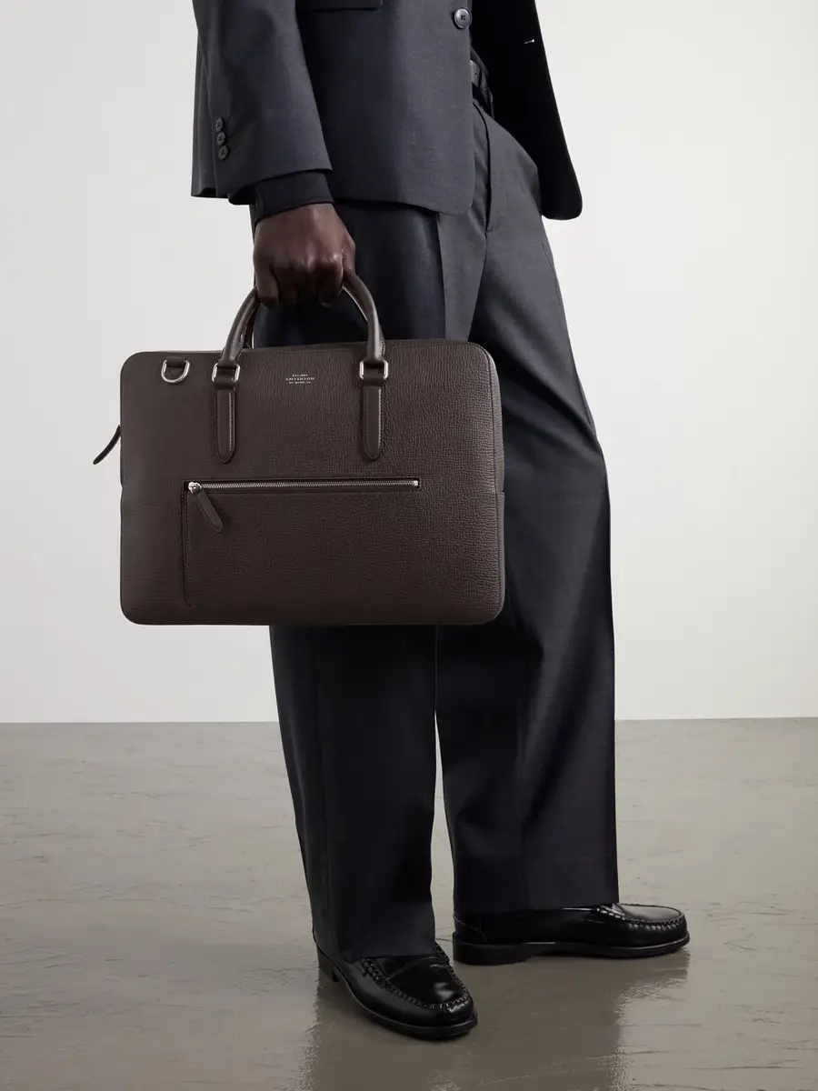 Smythson Full-Grain Leather Briefcase - Men | Thumbnail 2