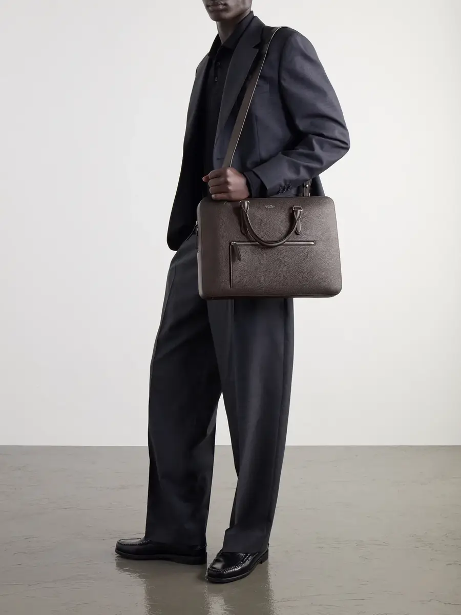 Smythson Full-Grain Leather Briefcase - Men | Thumbnail 3