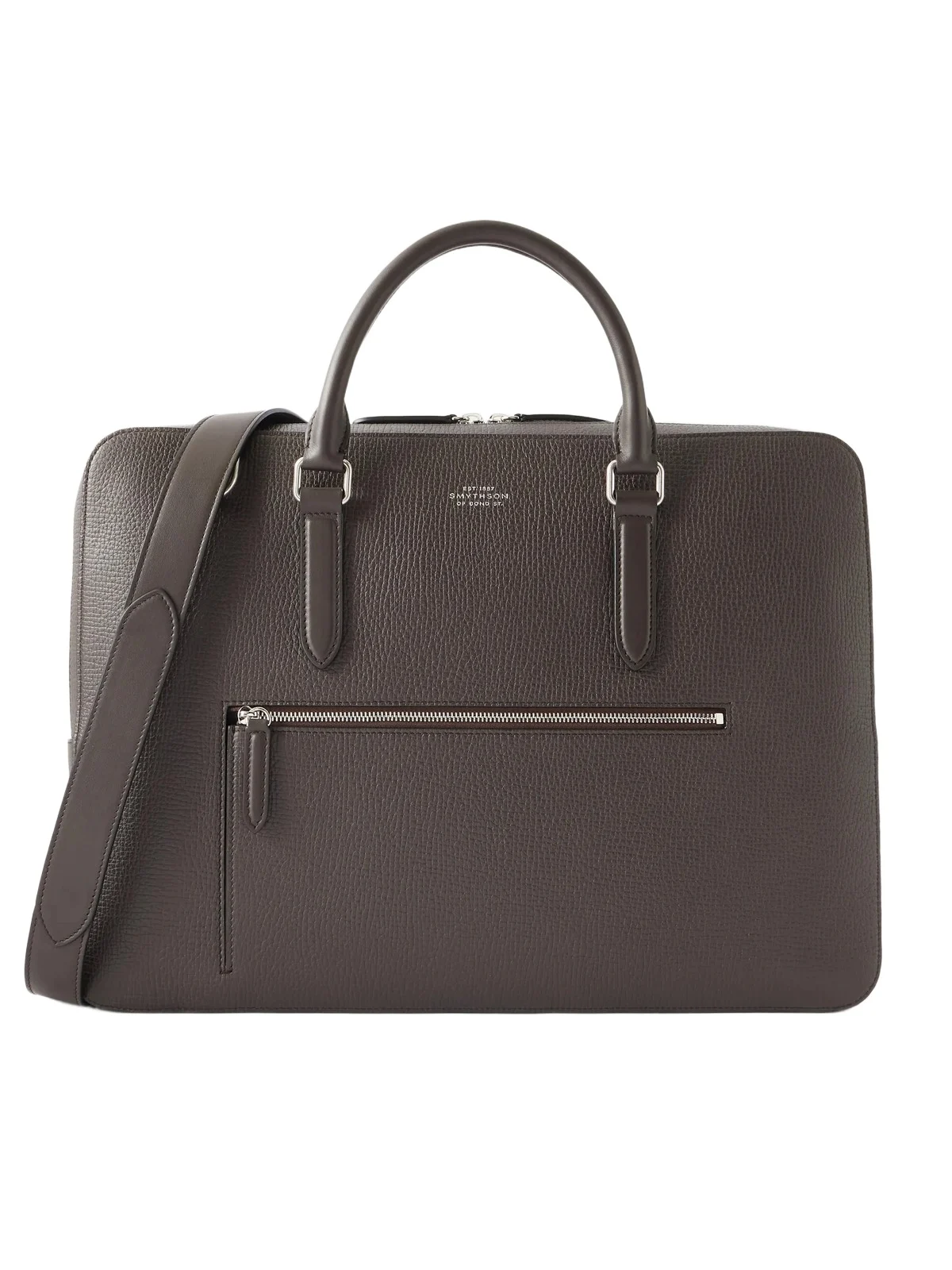 Full-Grain Leather Briefcase - Men Full-Grain Leather Briefcase - Men