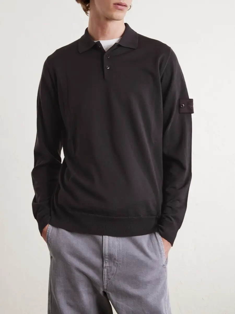 Stone Island GHOST Virgin Wool Polo Shirt - Men | Thumbnail 3 Stone Island GHOST Virgin Wool Polo Shirt - Men | Thumbnail 3