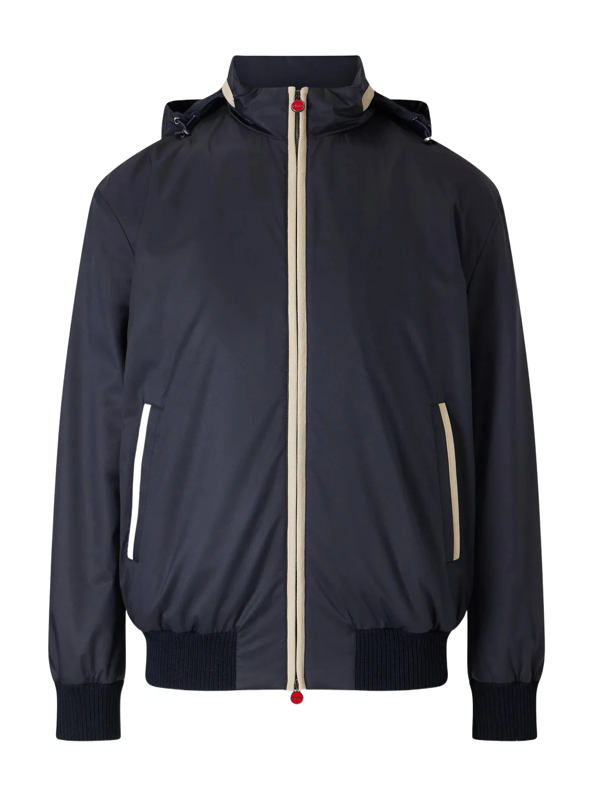 Suede-Trimmed Shell Hooded Jacket - Men Suede-Trimmed Shell Hooded Jacket - Men