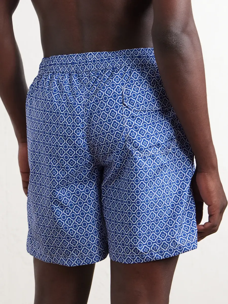 Anderson & Sheppard Straight-Leg Printed Swim Shorts - Men | Thumbnail 3 Anderson & Sheppard Straight-Leg Printed Swim Shorts - Men | Thumbnail 3