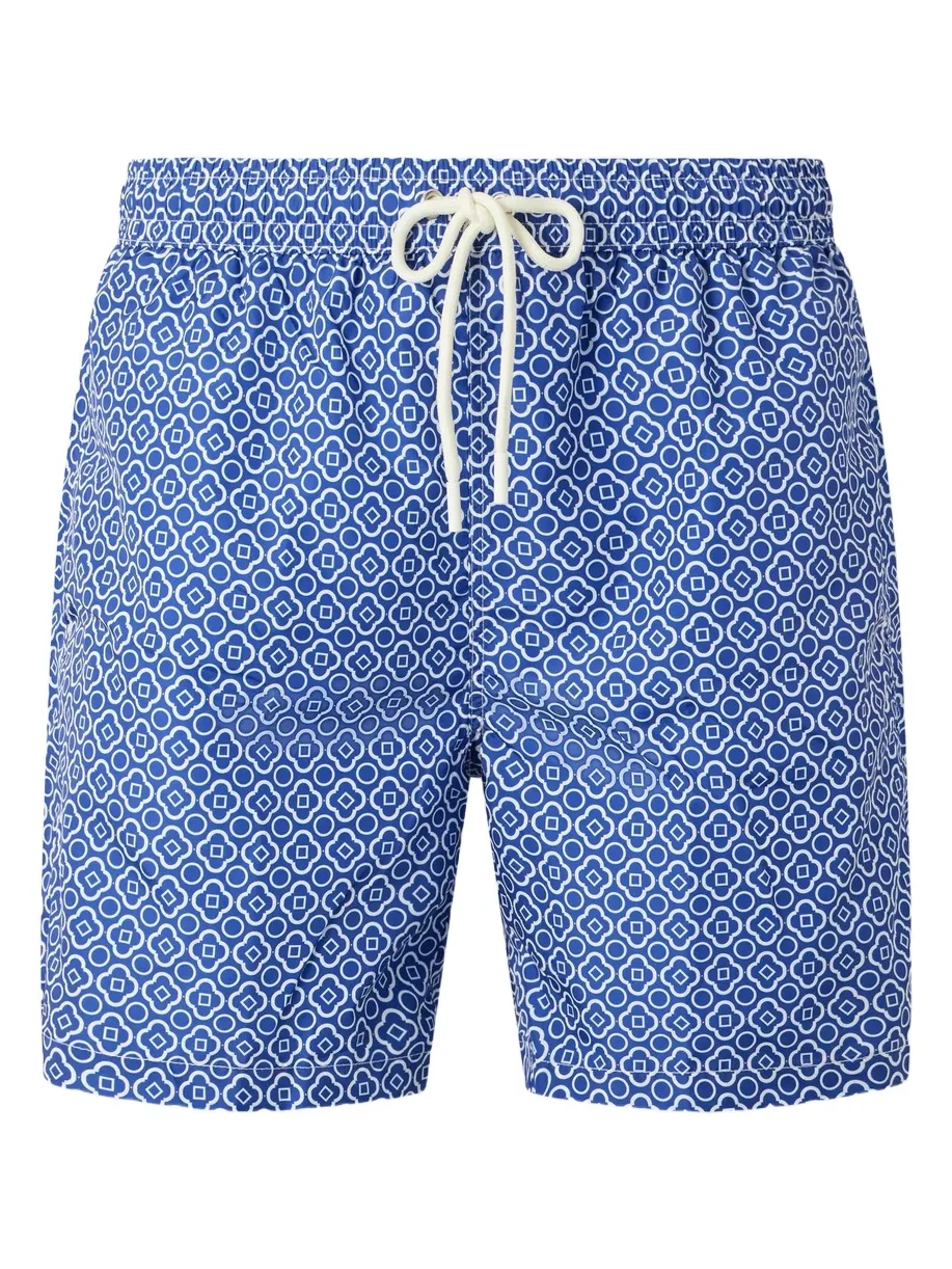 Straight-Leg Printed Swim Shorts - Men Straight-Leg Printed Swim Shorts - Men