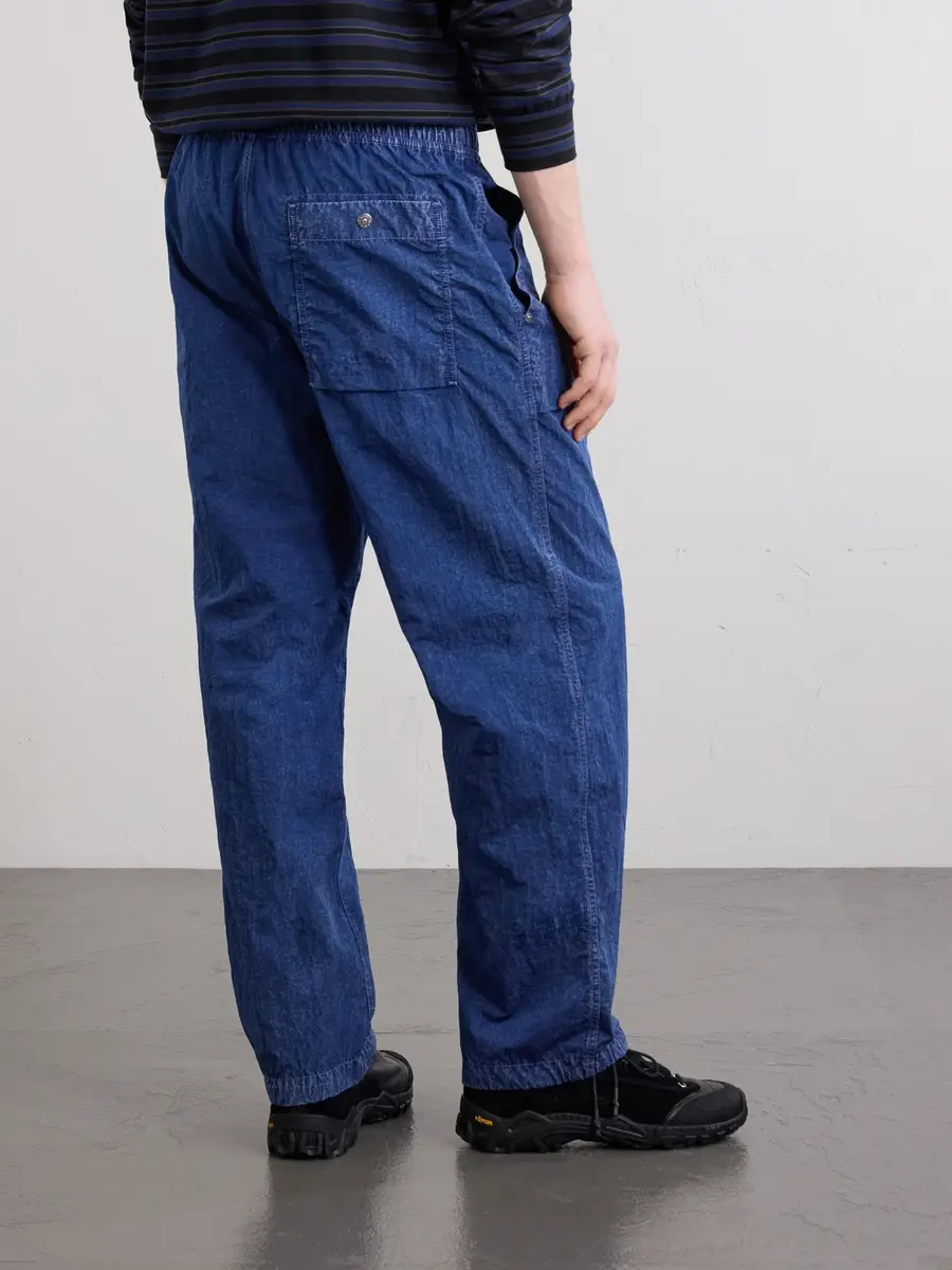 Stone Island DENIM Straight-Leg Logo-Appliquéd Crinkled Trousers - Men | Thumbnail 4