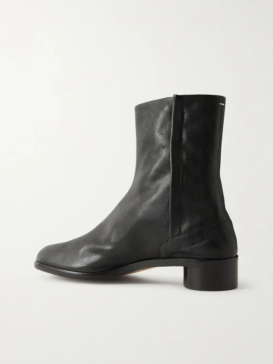 Maison Margiela Tabi Split-Toe Textured-Leather Ankle Boots - Men | Thumbnail 4 Maison Margiela Tabi Split-Toe Textured-Leather Ankle Boots - Men | Thumbnail 4