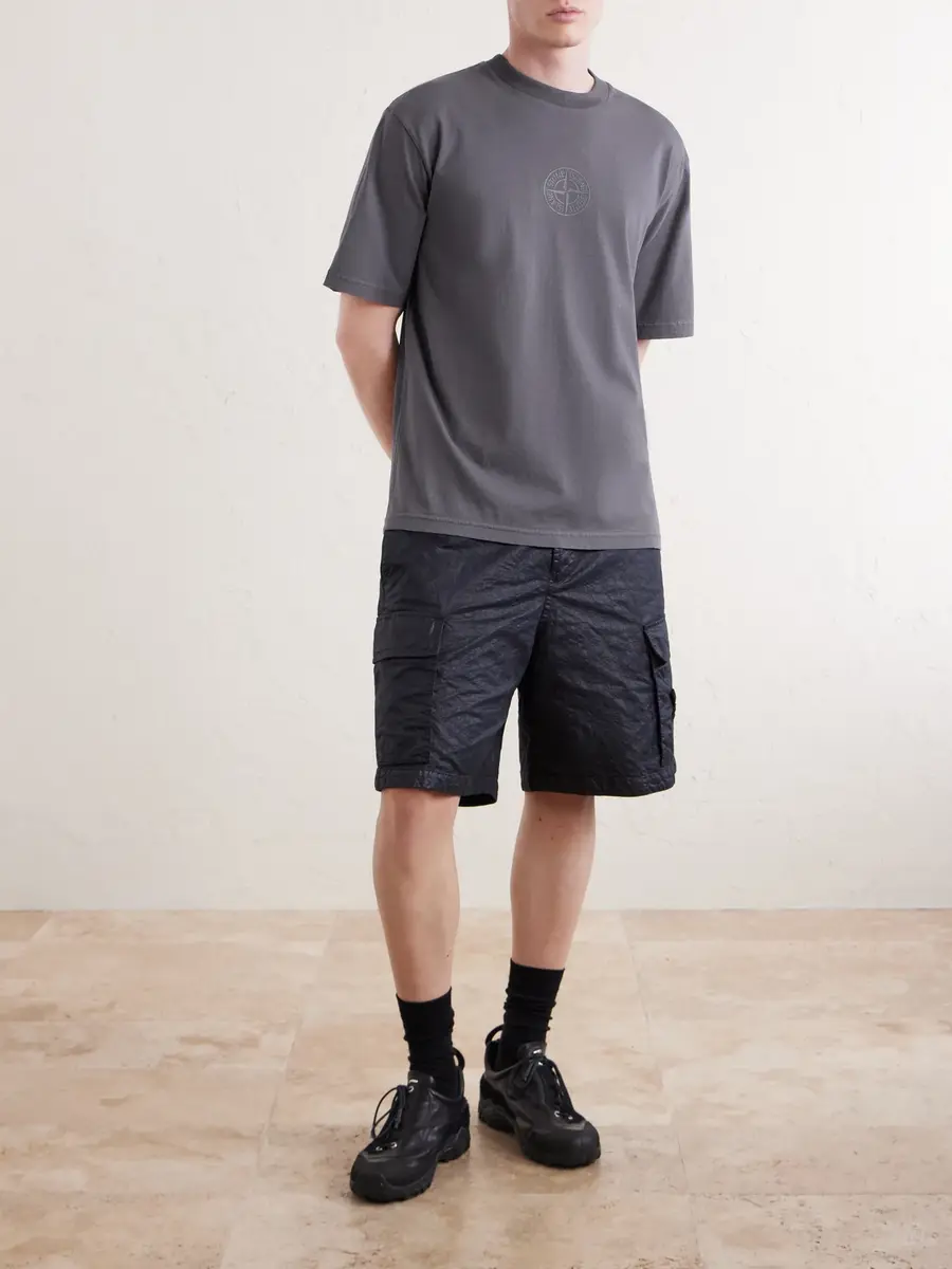 Stone Island Logo-Detailed Organic Cotton-Jersey T-Shirt - Men | Thumbnail 2 Stone Island Logo-Detailed Organic Cotton-Jersey T-Shirt - Men | Thumbnail 2
