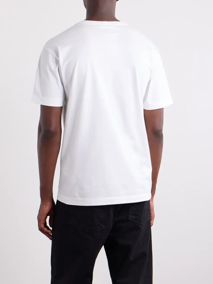 Stone Island Logo-Appliquéd Garment-Dyed Cotton-Jersey T-Shirt - Men | Thumbnail 4
