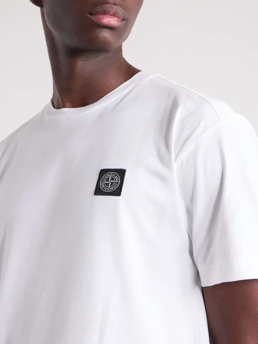 Stone Island Logo-Appliquéd Garment-Dyed Cotton-Jersey T-Shirt - Men | Thumbnail 5