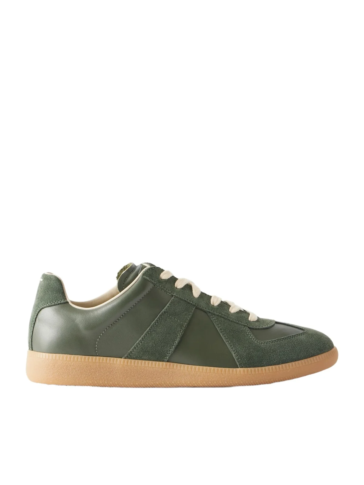 Replica Suede-Trimmed Leather Sneakers - Men Replica Suede-Trimmed Leather Sneakers - Men