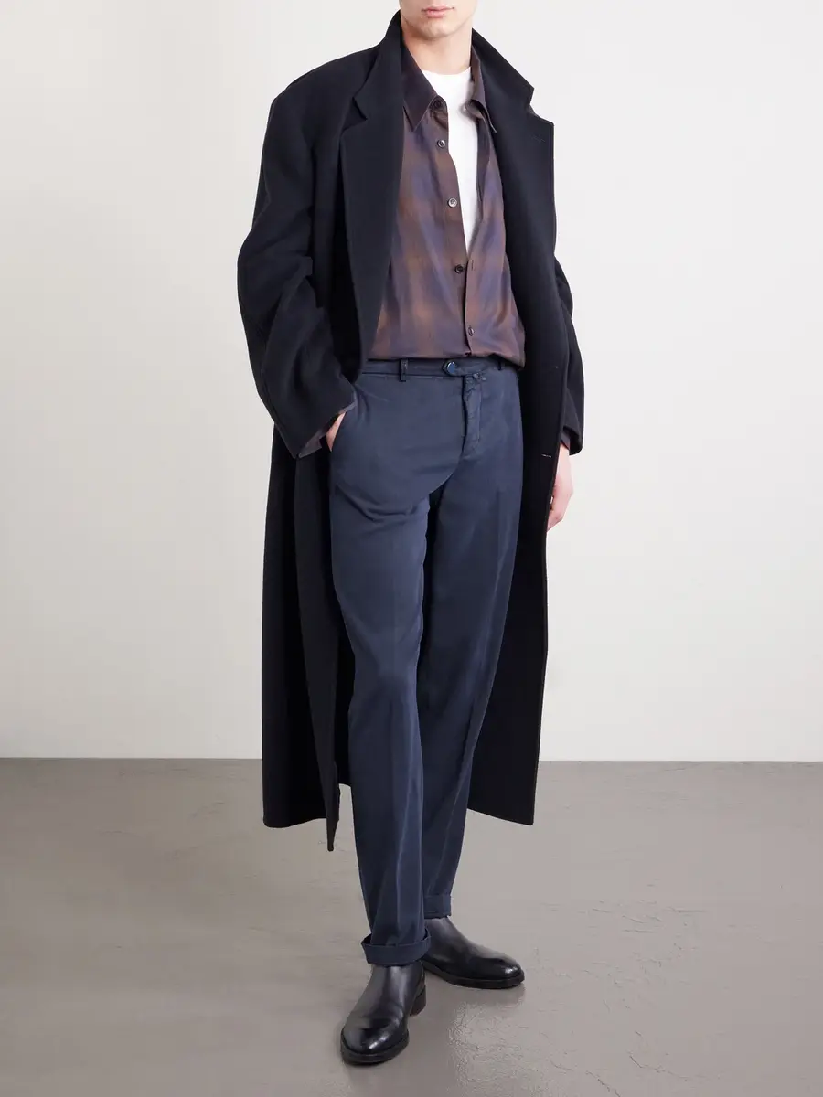 Kiton Straight-Leg Lyocell-Blend Twill Trousers - Men | Thumbnail 2