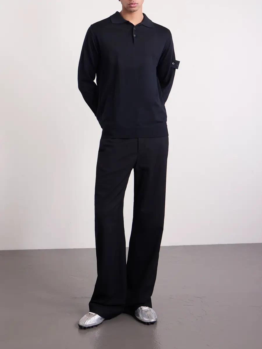 Stone Island STONE ISLAND GHOST Virgin Wool Polo Shirt - Men | Thumbnail 2 Stone Island STONE ISLAND GHOST Virgin Wool Polo Shirt - Men | Thumbnail 2