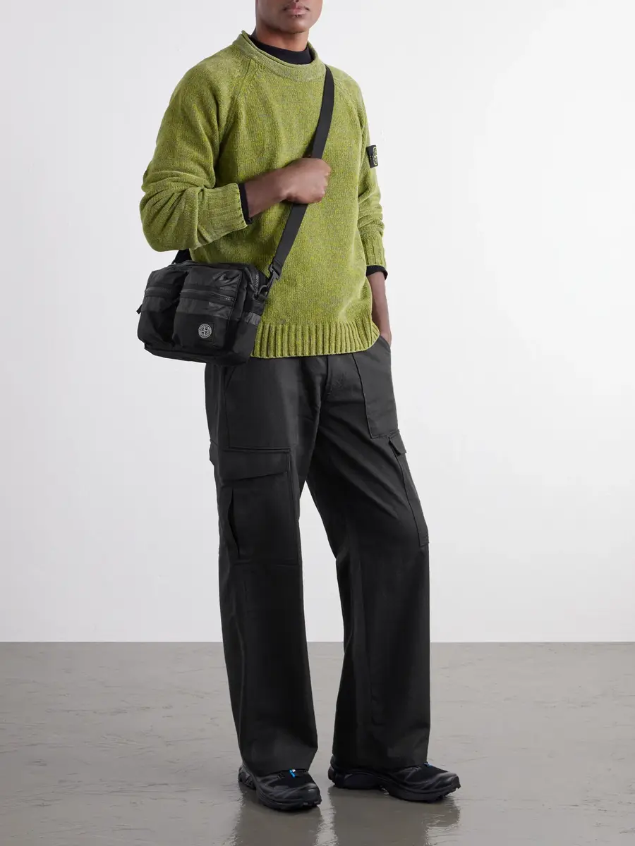 Stone Island Logo-Appliquéd Double-Coated Cotton-Ripstop Messenger Bag - Men | Thumbnail 2