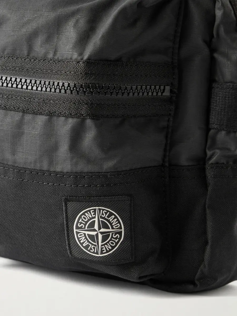 Stone Island Logo-Appliquéd Double-Coated Cotton-Ripstop Messenger Bag - Men | Thumbnail 5