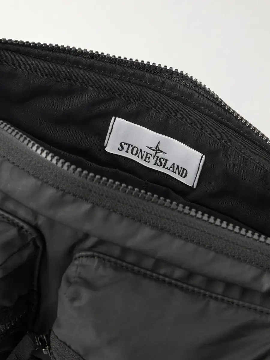 Stone Island Logo-Appliquéd Double-Coated Cotton-Ripstop Messenger Bag - Men | Thumbnail 6