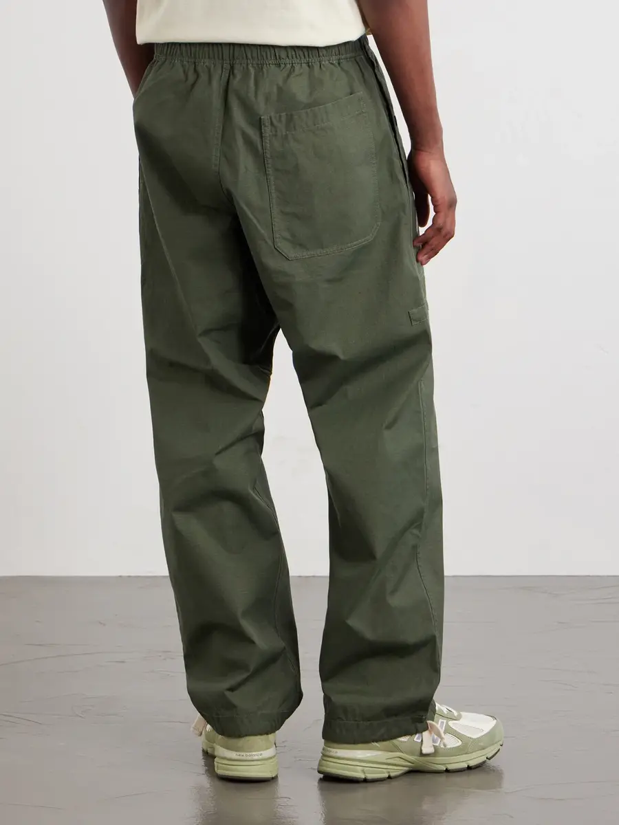 Stone Island New Balance Straight-Leg Logo-Print Cotton-Ripstop Trousers - Men | Thumbnail 4