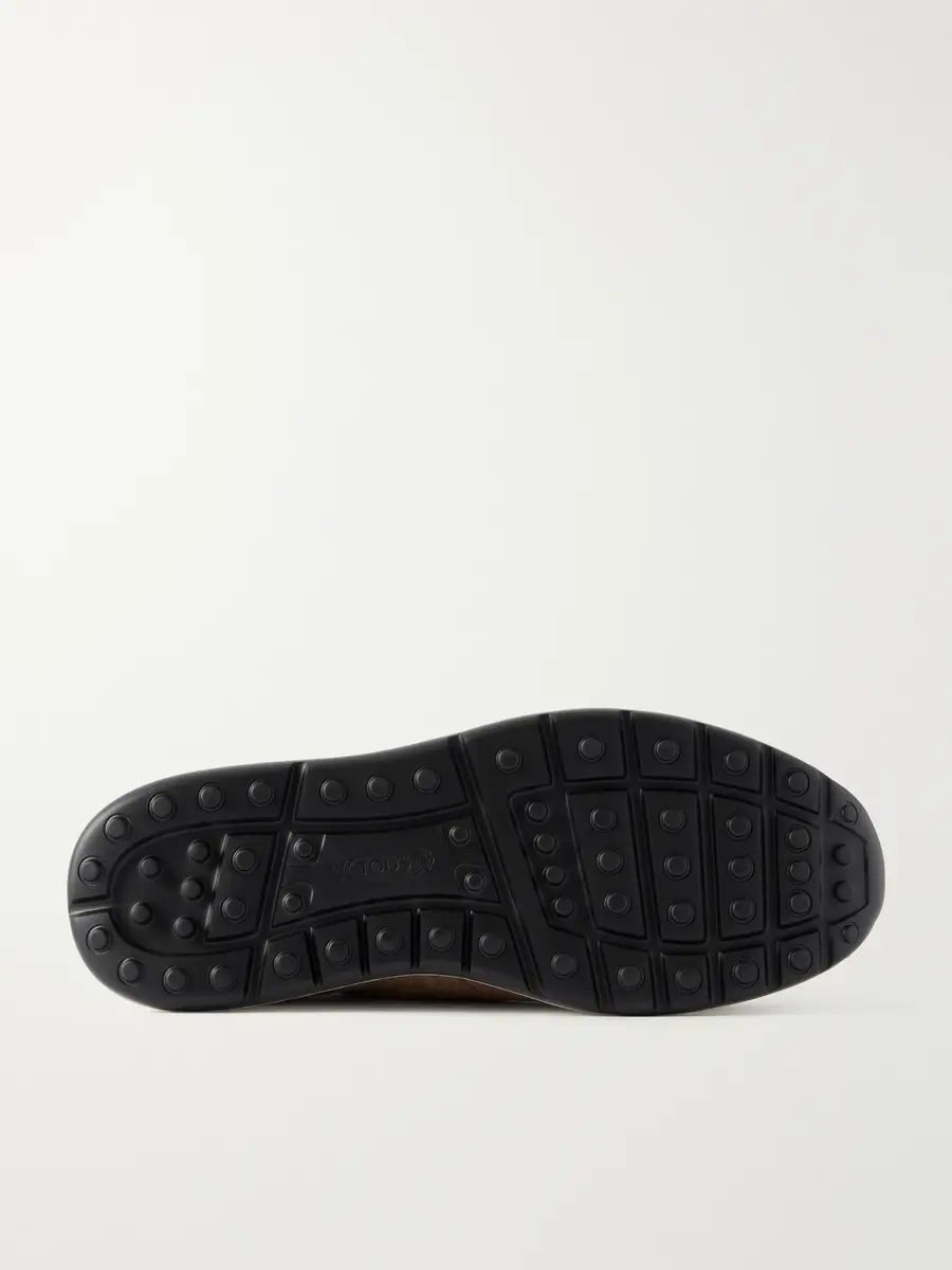 Tod's Suede-Trimmed Wool-Knit Sneakers - Men | Thumbnail 3