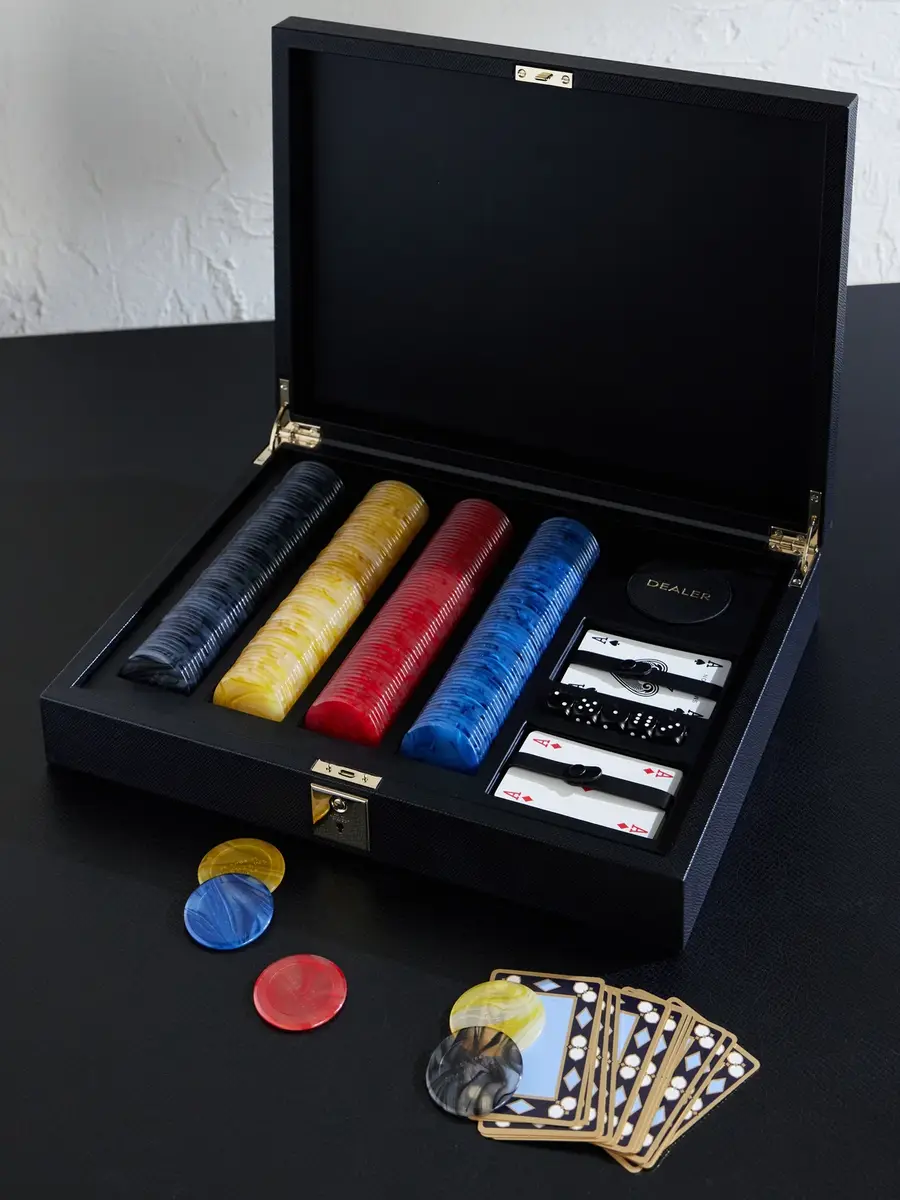 Smythson Panama Cross-Grain Leather Poker Set - Men | Thumbnail 2 Smythson Panama Cross-Grain Leather Poker Set - Men | Thumbnail 2