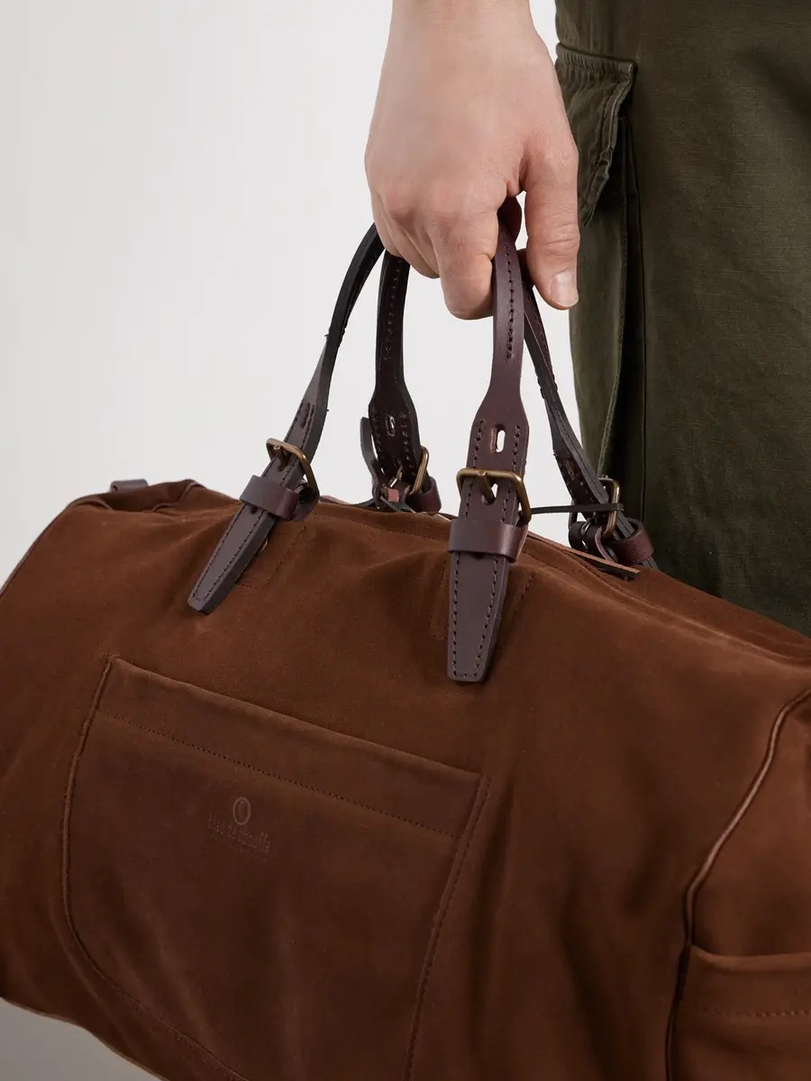 Bleu de Chauffe Voyage Leather-Trimmed Suede Weekend Bag - Men | Thumbnail 5 Bleu de Chauffe Voyage Leather-Trimmed Suede Weekend Bag - Men | Thumbnail 5