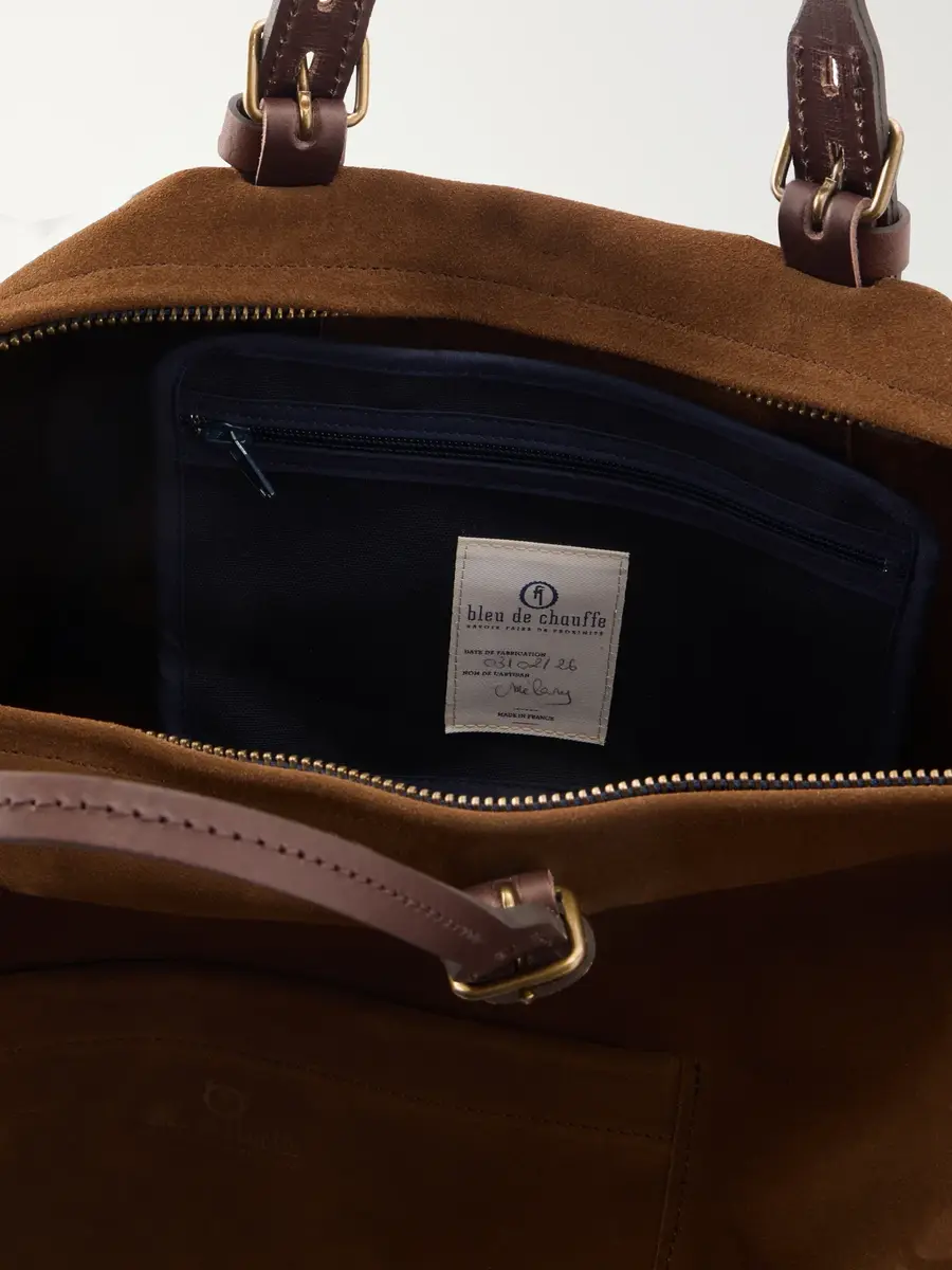 Bleu de Chauffe Voyage Leather-Trimmed Suede Weekend Bag - Men | Thumbnail 6 Bleu de Chauffe Voyage Leather-Trimmed Suede Weekend Bag - Men | Thumbnail 6